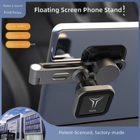 Support de téléphone magnétique en alliage d'aluminium à hauteur réglable et pliable, avec glissière inférieure, pour tableau de bord de voiture, directement de l'usine