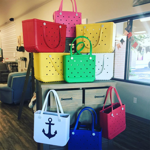 Bolsa de Compras Portátil de Moda <span class=keywords><strong>EVA</strong></span>, Bolso Tote de Gran Capacidad, Impermeable, Lavable, Fácil de Limpiar, para Mujer, Playa, Viajes, Todas las Temporadas - Product Image 1