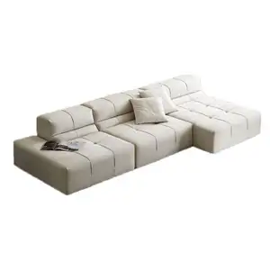 2023 Suessen Veelzijdige Combinaties Modulaire Sofa Woonkamer Meubels Tofu Blok Japanse Stijl Stof Sofa