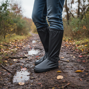 Bottes <span class=keywords><strong>de</strong></span> <span class=keywords><strong>pluie</strong></span> hautes légères et souples, durables, anti-déchirure, antidérapantes, réfléchissantes, avec fermeture éclair, élastiques, imperméables, portables, couvre-chaussures <span class=keywords><strong>de</strong></span> <span class=keywords><strong>pluie</strong></span> - Product Image 2
