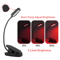 Veilleuse Rouge 620/660/670nm Sans Lumière Bleue Protection Oculaire 1W LED USB Mini Portable pour Lecture au Chevet
