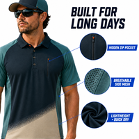 Conjunto de Uniforme de Pesca Personalizado de 4 Piezas, Camiseta Polo de Manga Corta de Secado Rápido, Pantalones Cortos, Gorra, Bragas para el Cuello, Sublimación OEM, MOQ Bajo