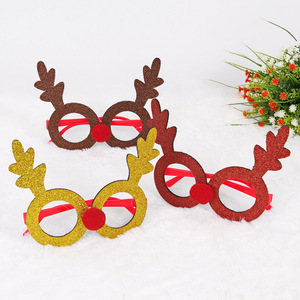 Gafas <span class=keywords><strong>de</strong></span> Fiesta con Diseño <span class=keywords><strong>de</strong></span> Astas <span class=keywords><strong>de</strong></span> <span class=keywords><strong>Ciervo</strong></span>, Decoración Navideña, Regalos Festivos, Plástico No Tejido con Impresión Digital - Product Image 6