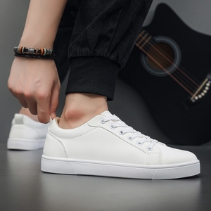 Spring New Korean Style Minimal Sneakers for Men Breathable <b>White</b> Casual Shoes - Product Image 4