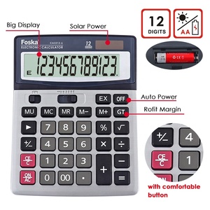 Calculatrice manuelle multifonction Foska Affichage HD Calculatrice à 12 chiffres pour les analystes de données du personnel bancaire et les calculs financiers - Product Image 4