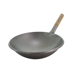 Utensilios de cocina de hierro fundido <span class=keywords><strong>King</strong></span> <span class=keywords><strong>Wok</strong></span> de 13 pulgadas con mango de madera para el hogar, restaurante, comercial, hoteles, características, estufa de gas, olla y tapa - Product Image 3
