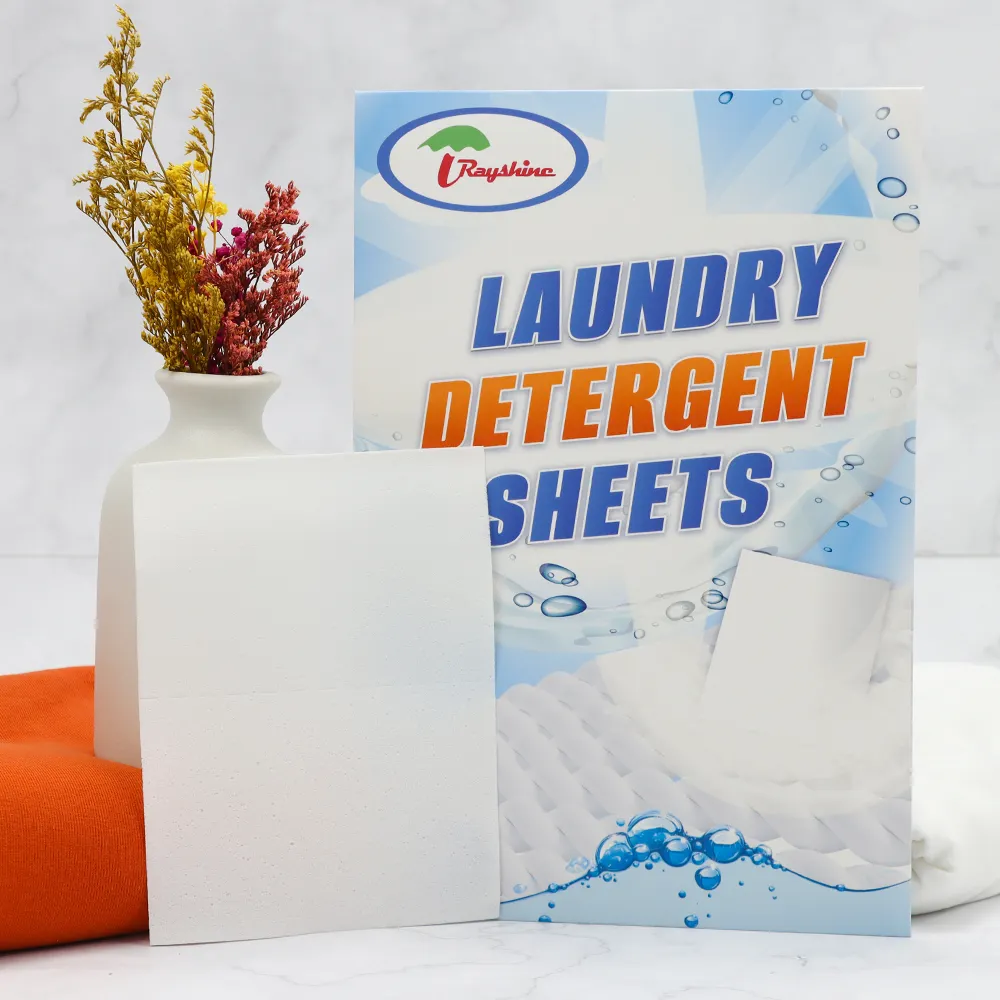 Waschmittel papier umwelt freundliche Wäsche streifen Öko-Wasch blatt Umwelt freundliche Formel Benutzer definierte Umschlag verpackung 30 Blatt