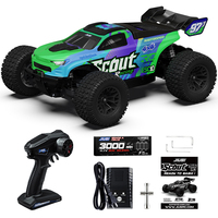 JIUSI SC10 Coche de Carreras RC 4WD a Escala 1:10 con Motor Cepillado, 350m, 2.4GHz, Control Remoto, Listo para Usar, Vehículo Eléctrico Todoterreno 80km/h para Niños