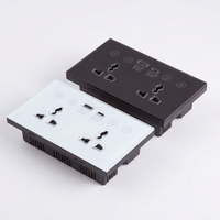 Prise murale intelligente WiFi OCY avec USB Type C, double prise UK10A pour contrôle à distance mobile, interrupteur Tuya Smart Life