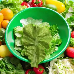 Feuilles de laitue artificielles vertes éclatantes en PU, réalistes, pour décoration de Noël et accessoires végétaux - Product Image 3