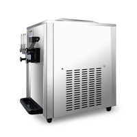 Machine à glaces et milkshakes Gongly de table, nouvelle génération, haute productivité, 3 saveurs, pompe à air R22