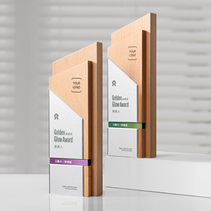 Trophée personnalisé en bois massif et métal, trophée en acrylique, logo, qualité supérieure, écologique, gravé, style <span class=keywords><strong>pyramide</strong></span> - Product Image 5