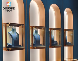 High-End LED Jewelry <b>Wall</b> <b>Display</b> Cabinet with Tempered Glass | Custom Store Showcase | One-Stop Jewelry Shop Fit-Out - Product Image 2