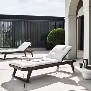 Chaise longue pliante en bois pour extérieur, piscine, hôtel, plage - Product Image 1