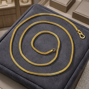 Collares de Cadena con Cuentas Chapadas en Oro de 14K, 18K y 24K al por Mayor, Collares de Cadena de Moda, Diseño de Cadena Moderno, Cadena de Latón Dorado - Product Image 1