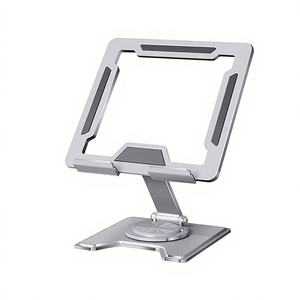 <span class=keywords><strong>Support</strong></span> de bureau rotatif à 360 degrés en aluminium massif, creux et <span class=keywords><strong>ventilé</strong></span>, réglable pour <span class=keywords><strong>ordinateur</strong></span> et tablette, <span class=keywords><strong>support</strong></span> paresseux pour visionnage - Product Image 1