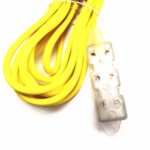 5M 16AWG CCA clear Sockt 3 Outlet Sudamérica Cables de alimentación eléctrica Cables de extensión Cable de extensión con múltiples salidas - Product Image 4
