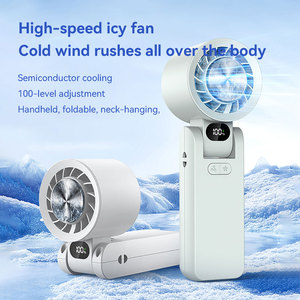 2025 Thiết Kế Mới 4000MAh Có Thể Sạc Lại USB Mini Fan 100 Tốc Độ Cao Máy Tính Để Bàn Có Thể Gập Lại Ice Cooler Quạt Cầm Tay - Product Image 3