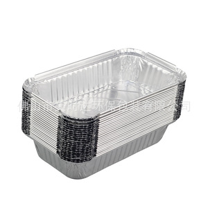 Disposable Aluminum Foil <b>Lunch</b> <b>Box</b> 720ml <b>Microwave</b> Safe Takeaway Packaging - Product Image 2