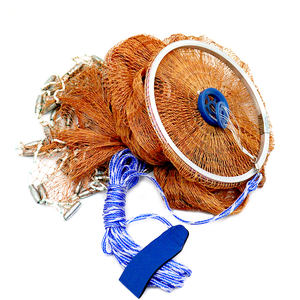 Types américains Filets de lancer Acier galvanisé Filet coulé à la main Anneau en aluminium Filet de pêche Filet en nylon à double nœud - Product Image 1