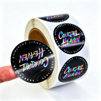 Autocollants ronds personnalisés en vinyle, imperméables, découpés sur mesure, étiquettes avec logo personnalisé pour l'emballage professionnel et la promotion de la marque
