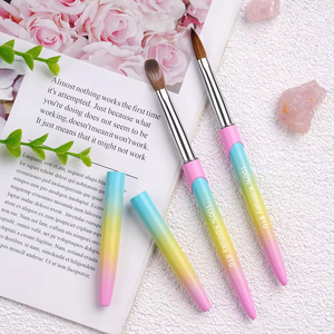 แปรงทำเล็บขนโคลินสกี้แท้ 100% ด้ามโลหะไล่เฉดสี รับผลิตแบรนด์ส่วนตัว พร้อมสกรีนโลโก้ แปรงอะคริลิคขนโคลินสกี้ 100% # <span class=keywords><strong>8</strong></span>/ # 10/ # 12 - Product Image 4