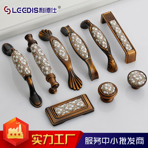 LGEDIS Chinese Style <b>Ceramic</b> Cabinet Handles Zinc Alloy Bar Shape Durable Furniture Hardware <b>Drawer</b> Wardrobe Door <b>Knobs</b> - Product Image 4