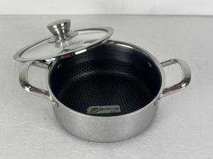 Batterie de cuisine moderne en acier inoxydable, ensemble de casseroles 20/24/<span class=keywords><strong>28</strong></span> <span class=keywords><strong>cm</strong></span> avec couvercle en verre, antiadhésif, compatible lave-vaisselle, pour la cuisine domestique - Vente chaude - Product Image 6