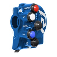 Cubierta de control del acelerador con interruptor integrado en el manillar para Yamaha YZF-R1 (Azul)