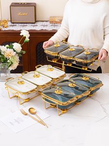 Pot sec en céramique ensemble de chauffe-plats ensembles de cooplate équipement d'hôtel de mariage cuisinière à <span class=keywords><strong>induction</strong></span> <span class=keywords><strong>plaque</strong></span> de classe de luxe classique - Product Image 4