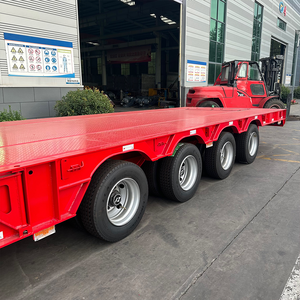 Hongsen 4 차축 120 톤 전면 적재 유압 구즈넥 세미 트레일러 낮은 침대 대형 장비 운송 사용 - Product Image 4