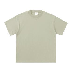 Camiseta de Cuello Redondo para Hombre, 100% Algodón, Color Sólido, Diseño Oversize - Product Image 4