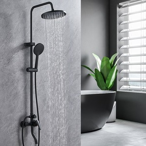 Conjunto de Torneira de Banheiro com Chuveiro de Alta Pressão, Multifuncional, em Latão Polido, Monocomando, com Jato Suave - Product Image 5