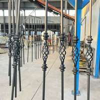 Balustres d'escalier en fer forgé durables, carrés creux, 1/2'' x 44'', type Basket Knuckle, pour escaliers résidentiels et commerciaux