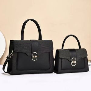 Ensemble 2 en 1 de sacs à main en cuir pour femmes, sac fourre-tout en cuir PU imperméable, sac à bandoulière pour femme - Product Image 3