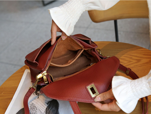 Sac bandoulière Mifaktory en PU avec fermeture à rabat, style tendance pour femme, toutes saisons, sangle unique - Product Image 5