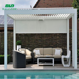 Complètement automatique en métal <span class=keywords><strong>pare</strong></span>-<span class=keywords><strong>soleil</strong></span> motorisé porche pergola toit à persiennes en aluminium - Product Image 4