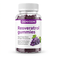 OEM ODM Resveratrol Gummies voor cardiovasculaire ondersteuning, gezonde bloedsomloop en hartgezondheid, anti-aging antioxidant supplement