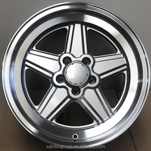 F615526 16x8 16x9 17x8 17x9 17x10 5x112 Jantes en aluminium argentées à lèvres usinées Sainbo Old School Classic, jantes en alliage pour voiture - Product Image 5