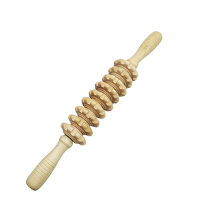 Rouleau de massage corporel en bois de haute qualité à 9 billes, anti-cellulite, amincissant, relaxant, pour usage quotidien - Product Image 1