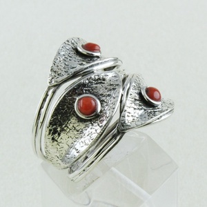 Triplet à la mode Coral Stone Designer.925 Bague en argent sterling Bijoux en gros - Product Image 2