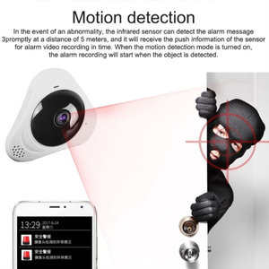 Minicâmera de vigilância residencial, 360 monitor panorâmico ir infravermelho <span class=keywords><strong>ip</strong></span> sem fio interior casa monitor de segurança - Product Image 4