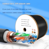 Cable de red para el hogar CAT5 Cat6 CAT5e CAT 6a STP Proyecto de Monitoreo de banda ancha para exteriores Cable de Internet POE 300 metros