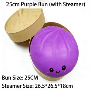 Almohada de Peluche con Forma de Dumpling de 25 CM, Material PU Realista, Juguete Suave para Aliviar el Estrés, Descompresión con Rebote Lento - Product Image 5