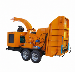 Broyeur à <span class=keywords><strong>bois</strong></span> diesel robuste 145 kW / 197 CV - Production <span class=keywords><strong>de</strong></span> 8 T/H, démarrage électrique, broyeur mobile sur roues pour la foresterie et l'aménagement paysager - Product Image 4