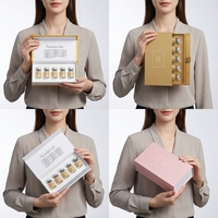 Emballage personnalisé pour ampoules de 2 ml/3 ml/5 ml/10 ml avec impression quadricolore, boîte rigide en carton pour sérum de soin de la peau