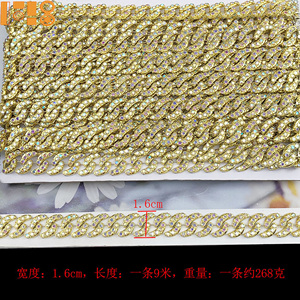 Cheap Acrylic AB Color Plastic Trimming Gold Chain for Clothing Accessories for Carnivals &amp; <strong>Mum</strong> Homecoming Wreath Decoration - Product Image 6