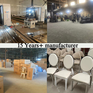 Silla Redonda Dorada <span class=keywords><strong>de</strong></span> Hierro con Respaldo, Popular <span class=keywords><strong>para</strong></span> Alquiler en Bodas, Eventos y Salones <span class=keywords><strong>de</strong></span> Banquetes - Product Image 5