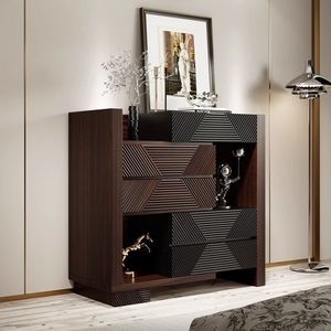 ตู้เก็บของไม้เนื้อแข็งสไตล์อิตาลีสุดหรู 5 ลิ้นชัก ขยายได้ ใช้ได้ทั้งห้องนั่งเล่นและห้องนอน - Product Image 1