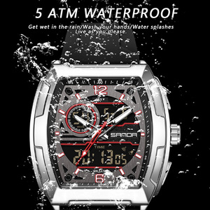 Reloj Deportivo Digital Sanda 6329 con Forma de Barril para Adolescentes, Multifuncional, Luminoso e Impermeable - Product Image 6